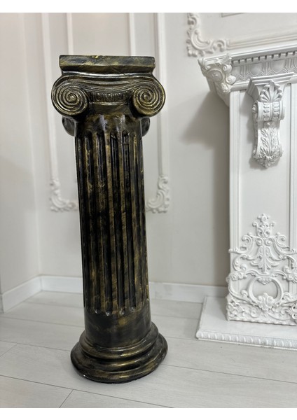 Sütun Büyük Boy Siyah-Gold Eskitme Polyester 90 cm indirimleri