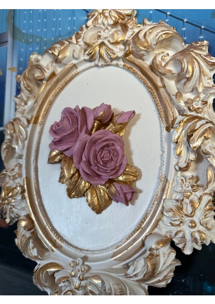 Krem 3 Lü Gül Tablo modelleri