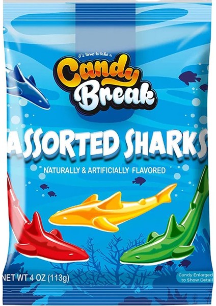 Katmanlı Köpek Balığı Şeker 113 G x12 Paket – Eğlenceli ve Renkli Atıştırmalık