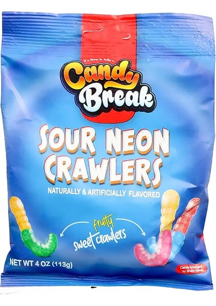 Sour Neon Crawlers 113 GR X 12 Paket – Ekşi Jelibon Şekerleme