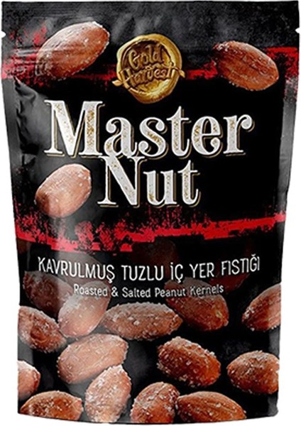 Master Nut Kavrulmuş Tuzlu İç Yer Fıstığı 175 G x12 Paket – Çıtır ve Lezzetli Atıştırmalık
