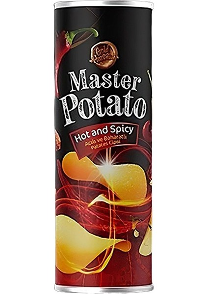 Potato Acılı ve Baharatlı Cips 160 g x12 Paket – Çıtır Atıştırmalık, Acı Severler İçin