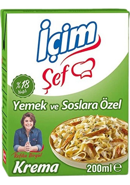 Içim Şef %18 Krema (200 Ml) X8 Paket