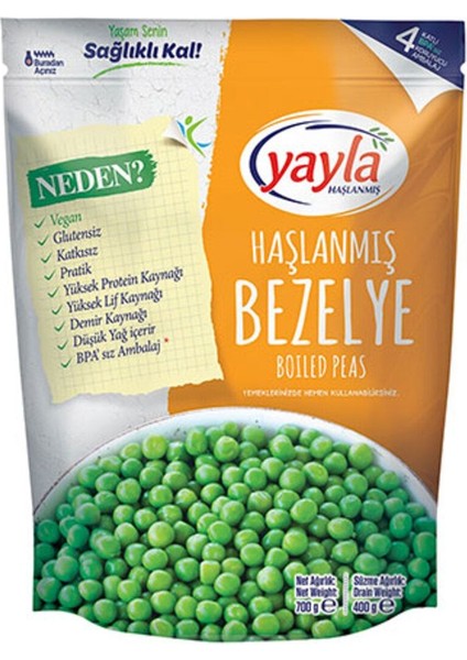 Haşlanmış Bezelye (700 G) X4 Paket