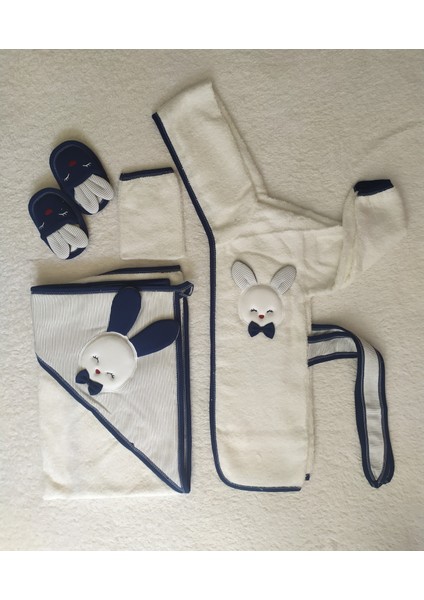 Bebek Bornoz Seti Sevimli Tavşan 5 Li Pamuklu fiyatları