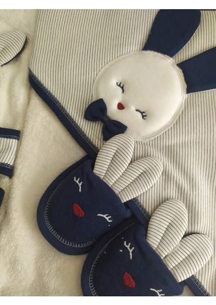 Bebek Bornoz Seti Sevimli Tavşan 5 Li Pamuklu modelleri