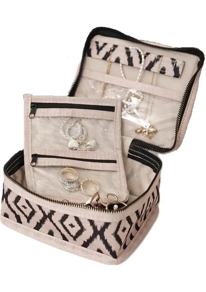 Kapısı Bohe Seyahat Takı Makyaj Çantası Düzenleyici Mini Çanta