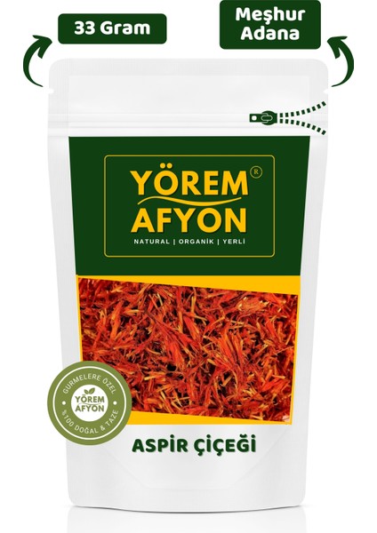 Yörem Afyon Meşhur Adana Çukurova Aspir Çiçeği, Yerli Safran, Haspir, Zaferan | 33GR.