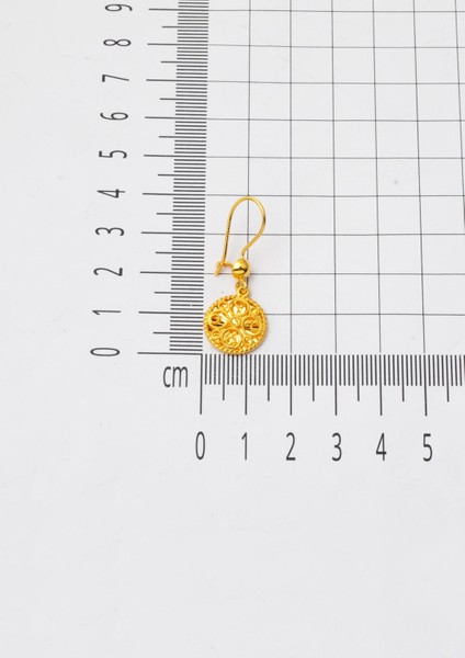 Telkari Işlemeli Sallanan 14 Ayar Küpe Altın indirimleri