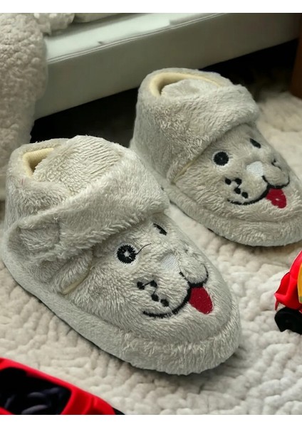 Köpek Figürlü Unisex Çocuk Anaokulu Kreş Ev Kaydırmaz Taban Panduf fiyatları