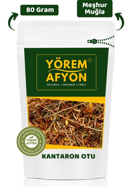 Yörem Afyon Meşhur Muğla Yeni Mahsul Kantaron Çiçeği Otu, Kuzukıran, Kılıçotu, Kanotu | 80GR.