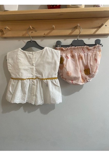 Alt-Üst Takım Müslin Kurdeleli Bebek Beyaz modelleri