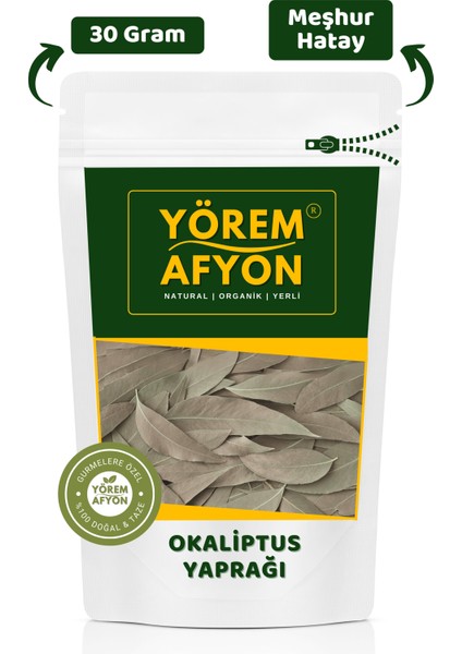 Yörem Afyon Meşhur Hatay Yayladağı Okaliptus Yaprağı, Çölkurtaran, Sıtma Ağacı | 30GR.