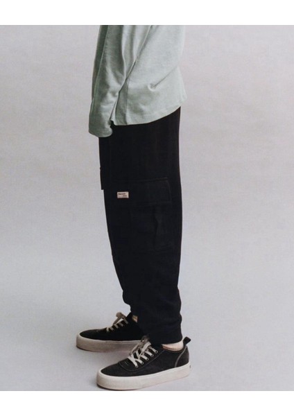 Yeni Sezon Erkek Çocuk Kargo Cep Eşofman Altı Siyah fiyatları