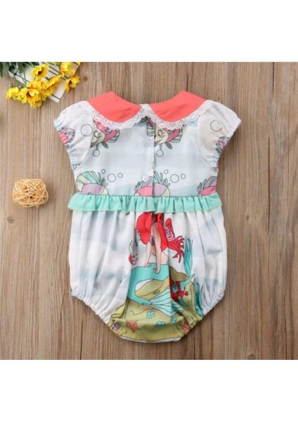 Kız Bebek Desenli Tulum Yeşil