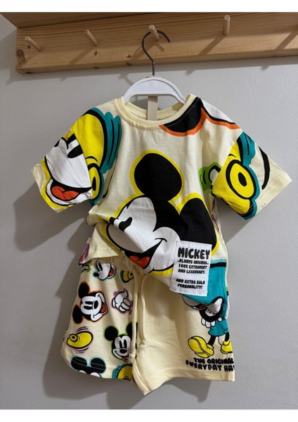 Mıckey Mouse Çocuk Alt-Üst Takım Sarı
