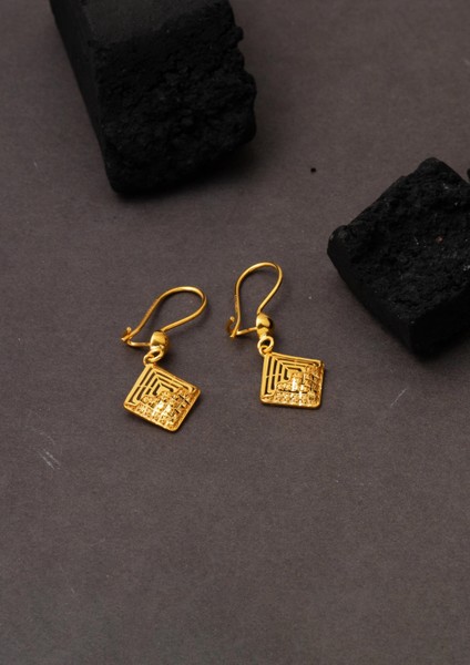 Kare Modern Tasarım Sallanan 22 Ayar Küpe fırsatları