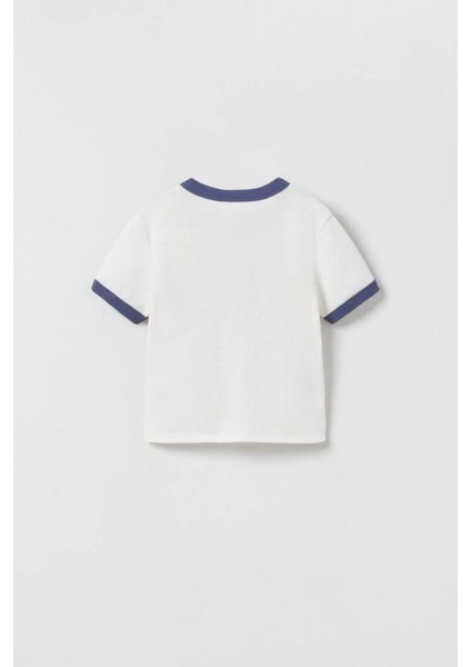 New York Yazılı Crop Tshirt Beyaz modelleri