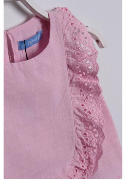 Kız Çocuk Keten Alt-Üst Takım Fist Pembe