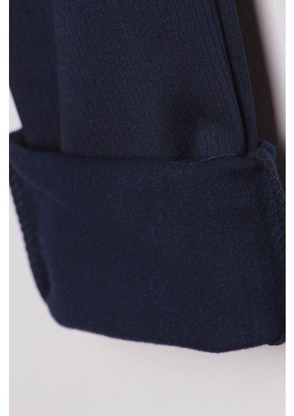 Yeni Sezon Şardonlu Fitilli Tayt Siyah