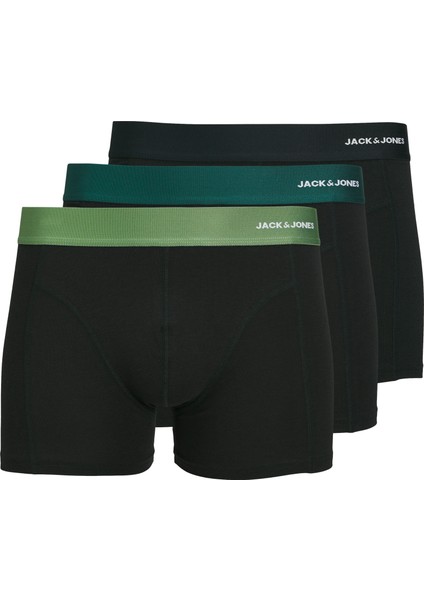 Jacnıck Bamboo Trunks 3 Pack Pls Erkek Yeşil Büyük Beden Boxer 12278628-21