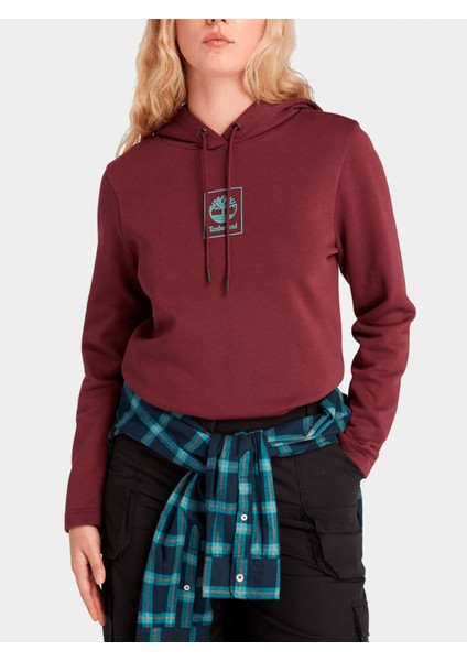 Small Stack Logo Bb Hoodıe Kadin Bordo Sweatshirt TB0A6HSNDZ31