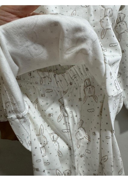 Kız Çocuk Pijama Takımı Beyaz