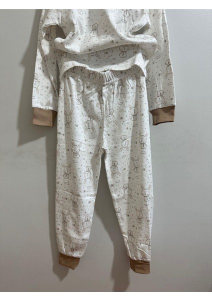 Kız Çocuk Pijama Takımı Beyaz