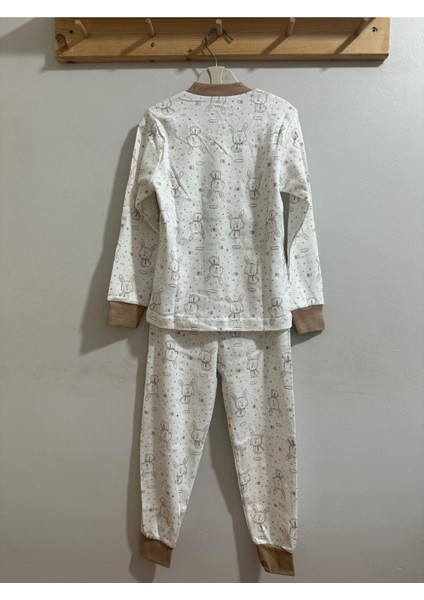 Kız Çocuk Pijama Takımı Beyaz