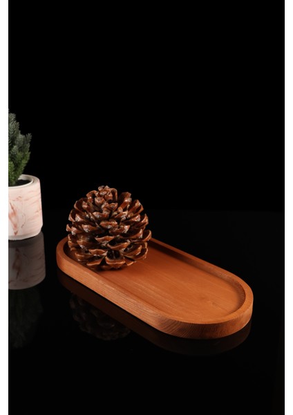 Amerikan Meşe Oval Ahşap Stant ,Yağdanlık, Sunum Standı