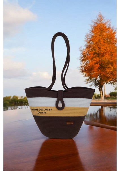 Hasır Çanta Omuz Çantası Plaj Çantası El Emeği Handmade Tasarım Tarz Yaz MODA-30CMX40-42CM