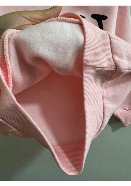 Kız Çocuk Şardonlu Smile Sweatshirt Pembe modelleri