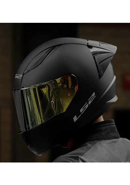 Rapıd 2 Race Mat Siyah Fullface Motosiklet Kaskı Gold Camlı fırsatları