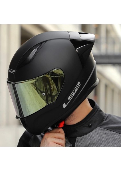 Rapıd 2 Race Mat Siyah Fullface Motosiklet Kaskı Gold Camlı indirimleri