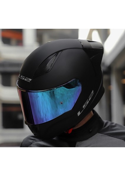 Rapıd 2 Race Mat Siyah Fullface Motosiklet Kaskı Gökkuşağı Camlı fırsatları