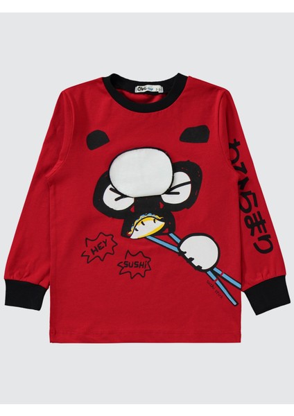 Erkek Çocuk Pijama Takımı 2-5 Yaş Kırmızı modelleri