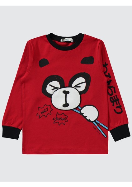 Erkek Çocuk Pijama Takımı 2-5 Yaş Kırmızı fırsatları