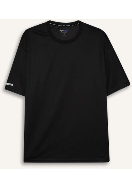 fit Boxy Fit Bisiklet Yaka Arma Baskılı Baskılı Sporcu Kısa Kollu TIŞÖRT D6726AX25SP