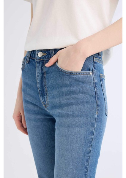 Mia Yüksek Bel Geniş Paça Jean Pantolon D6640AX25SP
