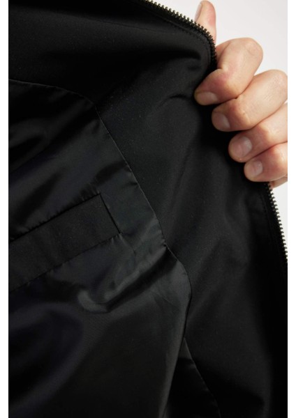 Slim Fit Bomber Mont Ceket Dar Kesim Kolej Yaka Fermuarlı Çift Cepli Mevsimlik Baharlık Hafif A3865AX25SP