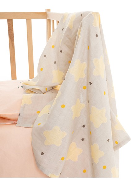 Unisex Müslin Battaniye Yumuşak Pamuk Dokulu Günlük Kullanım 100 cm x 110 cm