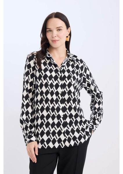 Regular Fit Desenli Uzun Kollu Gömlek D7229AX25SP modelleri