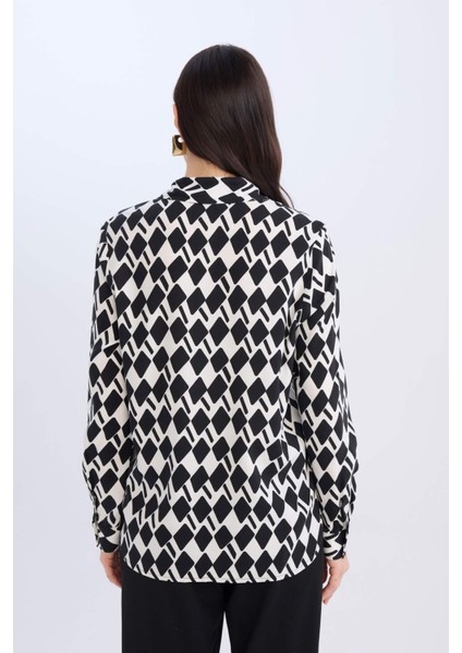 Regular Fit Desenli Uzun Kollu Gömlek D7229AX25SP indirimleri