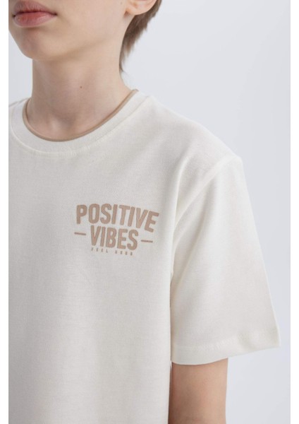 Erkek Çocuk Bisiklet Yaka Baskılı Pike Kısa Kollu Tişört indirimleri