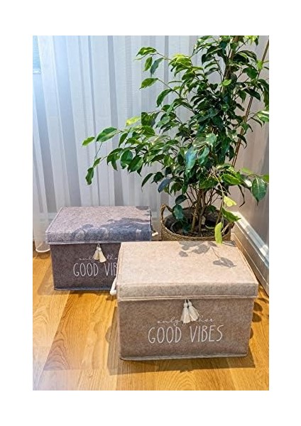 Kapısı Keçe Çok Amaçlı Kapaklı Düzenleyici Kutu 35 x 24 x 24 cm (Mini, Gri) modelleri