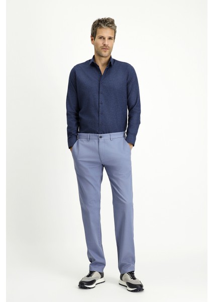 Regular Fit Likralı Kanvas / Chino Pantolon