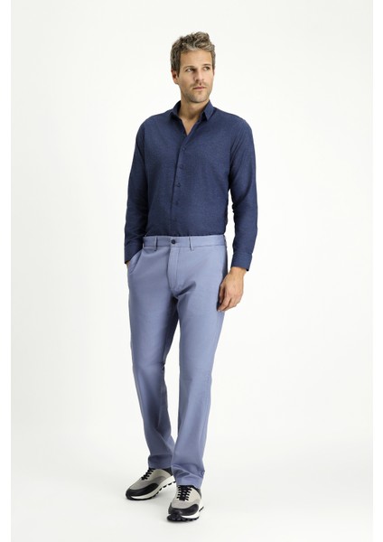 Regular Fit Likralı Kanvas / Chino Pantolon