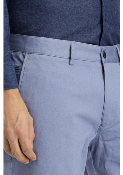 Regular Fit Likralı Kanvas / Chino Pantolon