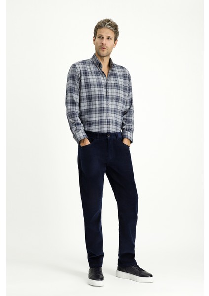 Regular Fit Likralı Kadife Pantolon modelleri