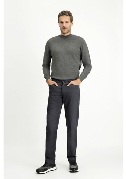 Regular Fit Likralı Kanvas / Chino Pantolon